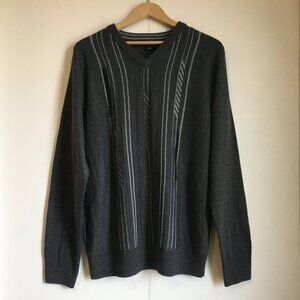 Arnold Palmer Vintage Eclectic Grandpa V-Neck Striped Sweater Medium